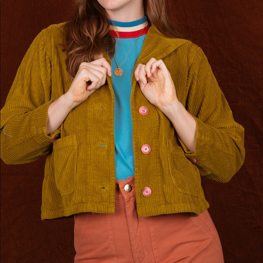 Big Bud Press Sailor Jacket Olive Corduroy Small - Picture 1 of 7